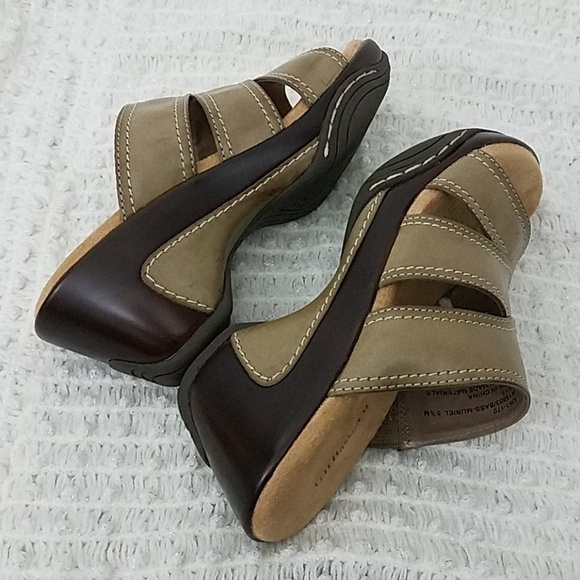 𝅺GH bass & Co sandels Muriel 5.5M taupe heel - Picture 5 of 8